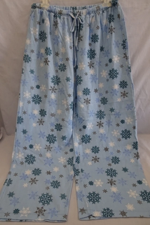 JOCKEY хлопок смесь трикотажа пижамы низ гостиной брюки синий снежинки L большой - Изображение 3 из 4