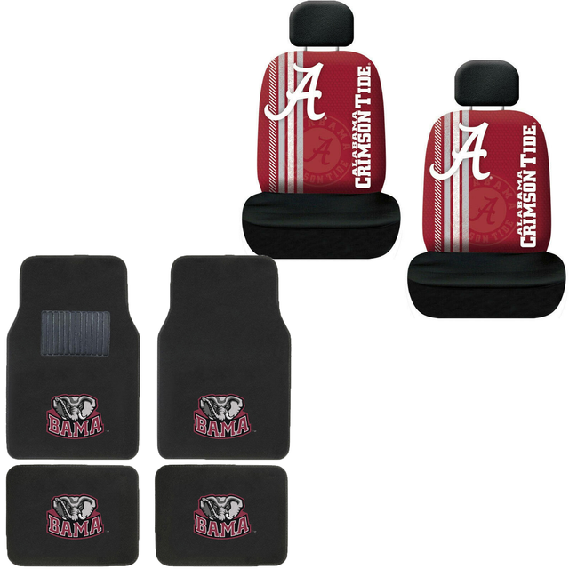 NCAA Alabama Crimson Tide Car Truck Seat Covers & Front Back Carpet