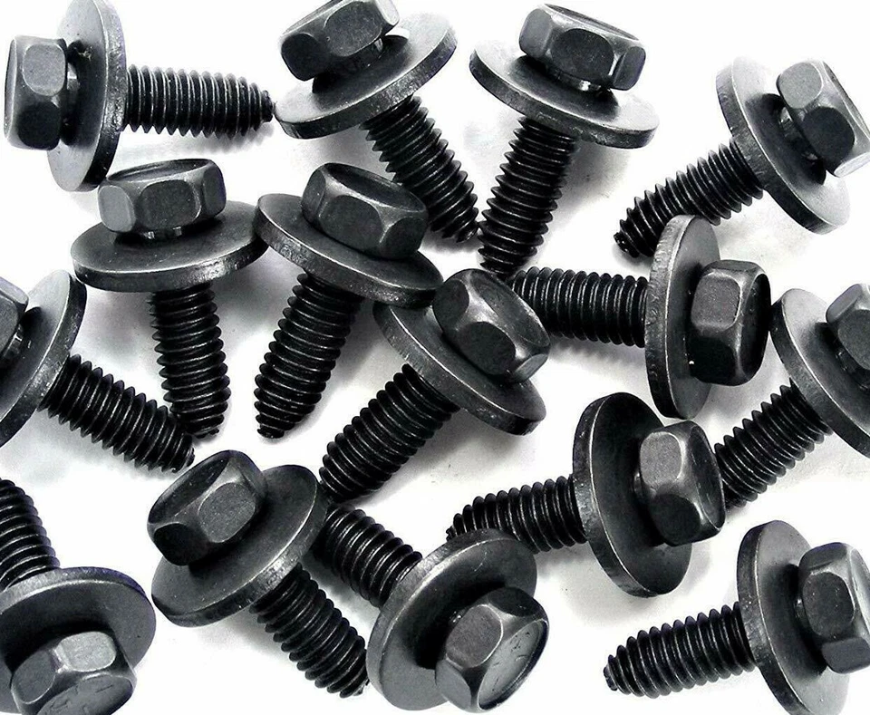 100件装5/16英寸车身螺栓1英寸长1/2英寸六角7/8英寸洗衣机#1907-100BB — 第 2/4 张图片