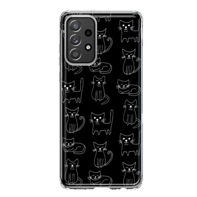 Mundaze Case for Samsung Galaxy A72 Cover Cute Black Cats