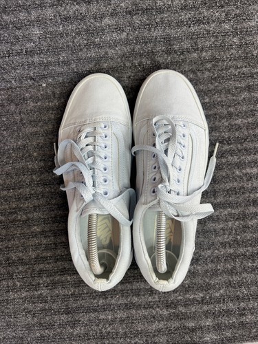 VANS Old Skool Light Blue Canvas Low Top Sneakers Shoes Women Size 9.5 - Picture 4 of 18