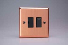 Varilight XY6NB.BC Urban Brushed Copper 1 Gang 13A Switched Fused Spur + Neon