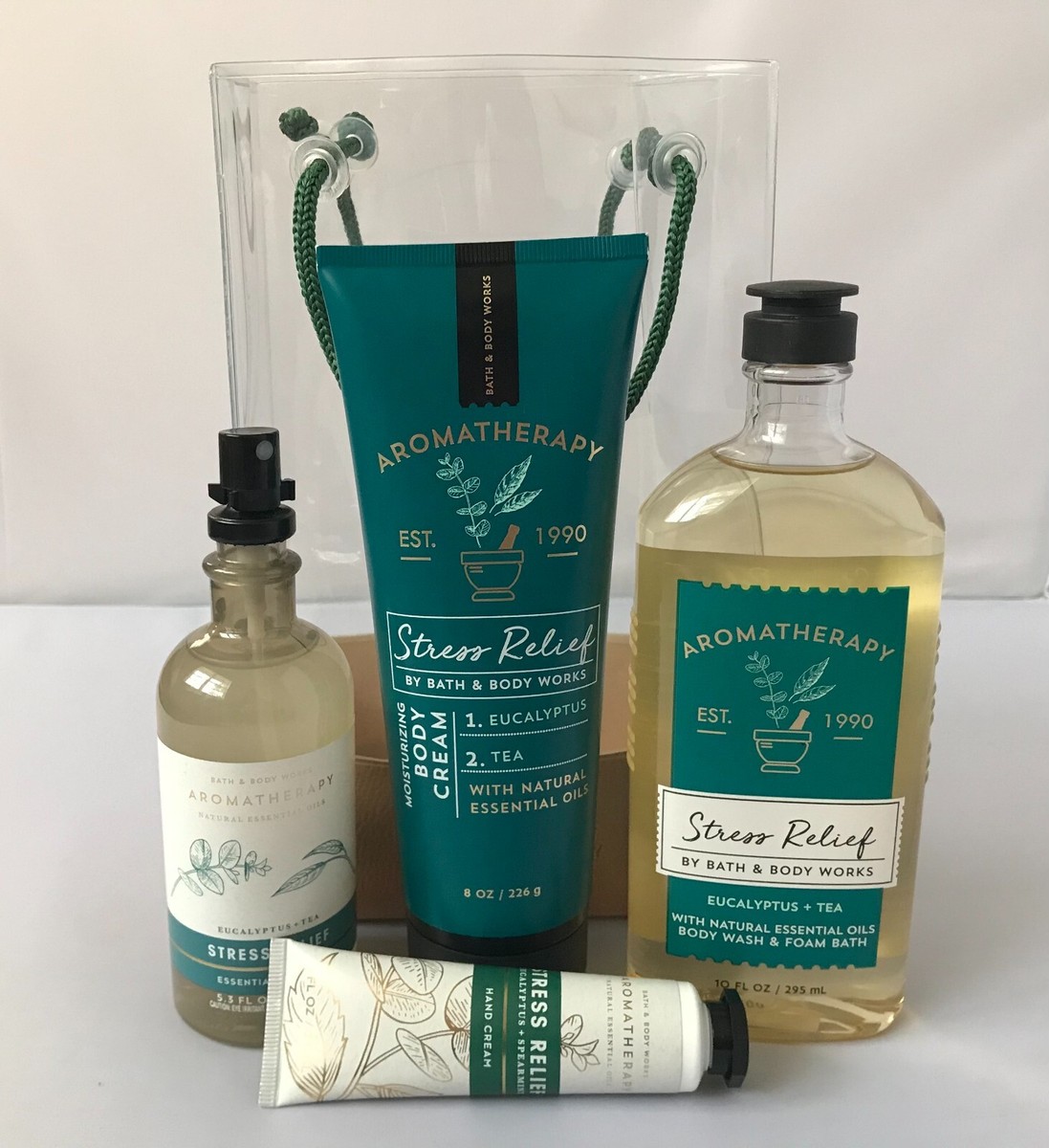 BATH & BODY WORKS AROMATHERAPY 5 PCS GIFT BAG SET YOU CHOOSE SCENT