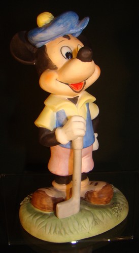 MICKEY MOUSE GOLFER WEARING KNICKERS CERAMIC FIGURE SOLD AT DISNEYLAND 1980’s! - Picture 2 of 10