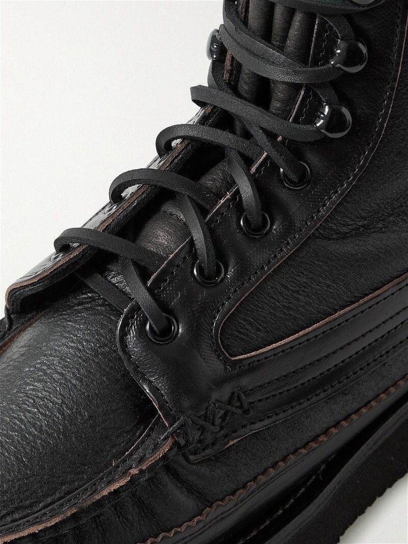 Yuketen Maine Guide Shearling-Lined Black Leather Boots 9E image 4