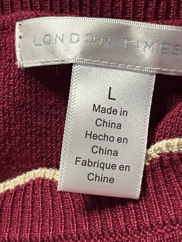 Womens London Times sweater dress bell sleeves L - Picture 5 of 5