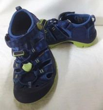 Kids KEEN Newport H2 Blue/Lime Water Friendly Sandals Size 12