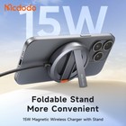 Mcdodo Ture 15W  Magnetic Wireless Charger With Stand Bracket For iPhone 15
