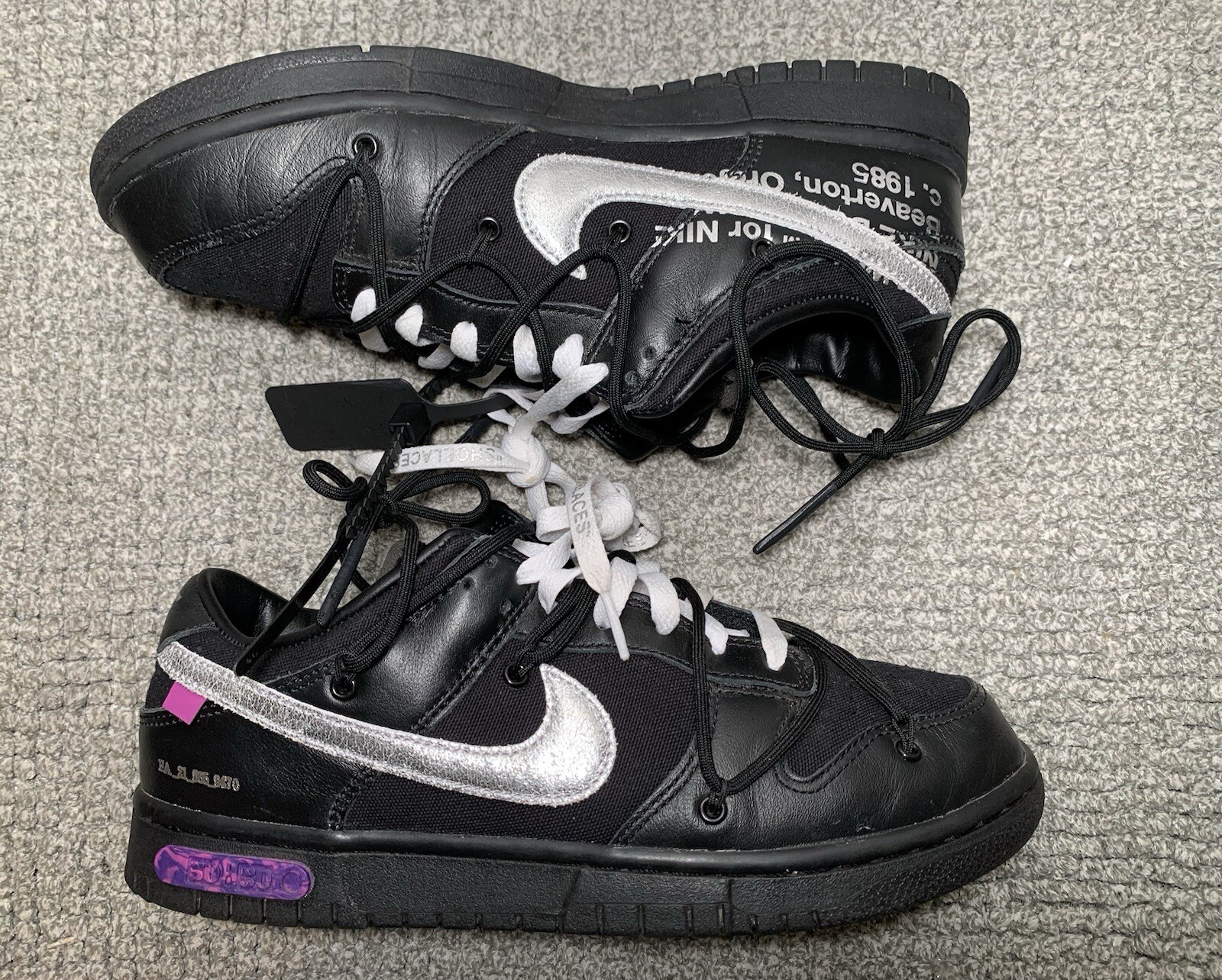 OFF WHITE X NIKE Taglia 9 Nike Off White x Dunk Low Lotto 50 di 50