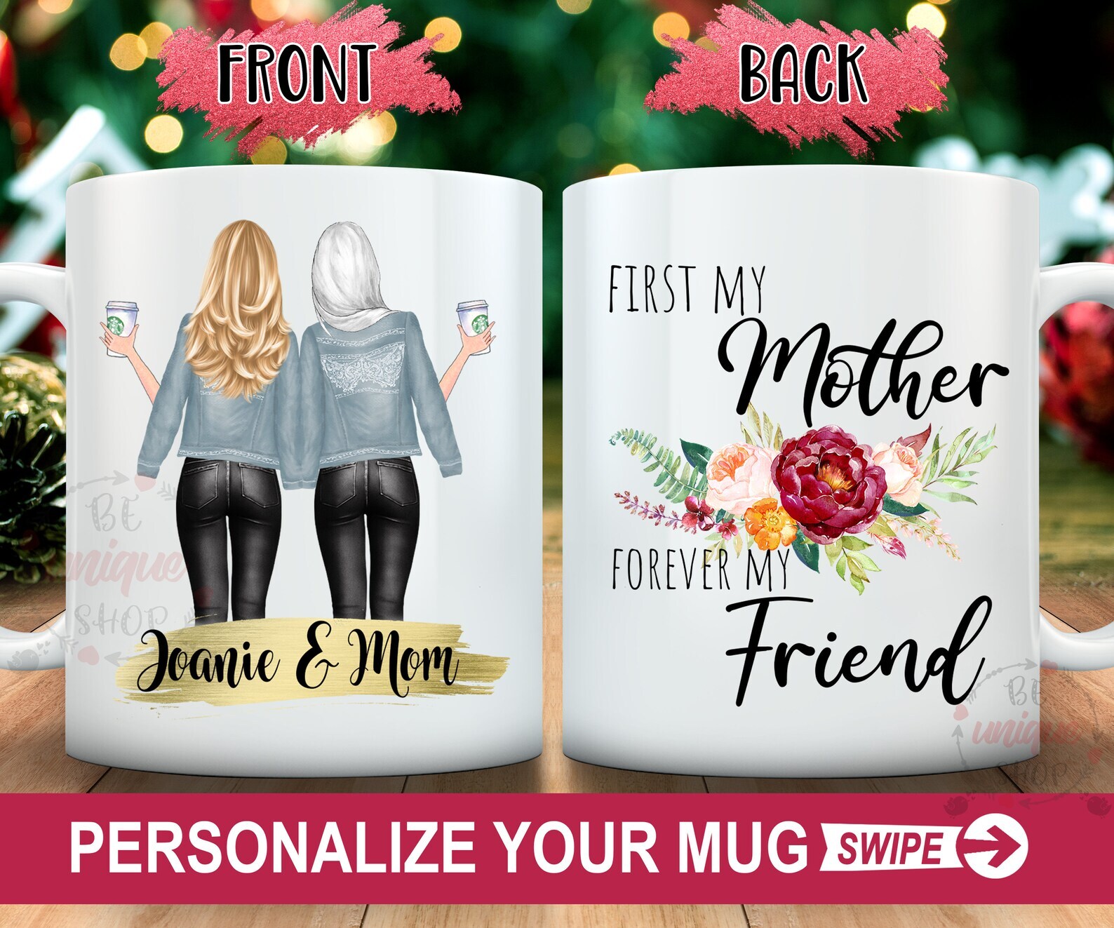 First My Mother Forever My Friend Mothers Day Coffee Mug Mom Birthday Gift From