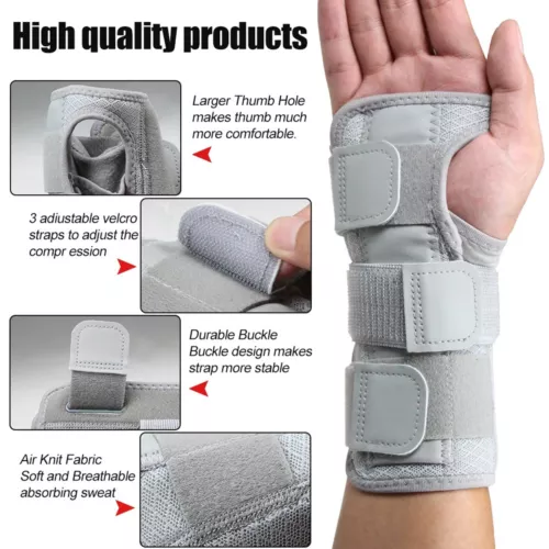 Handgelenk Handbandage Unterstützung Karpaltunnel Verstauchung Arthritis Fitnessstudio Schiene rechts/links - Bild 7 von 20