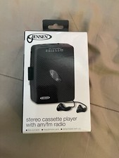 Jensen SCR-75 Personal Stereo Cassette Player - AM/FM - Stereo Earbuds Black 