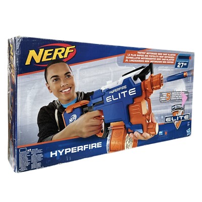 NERF B5573 N Strike Elite Hyper Fire Blaster halbautomatisch Trommelmag. B Ware