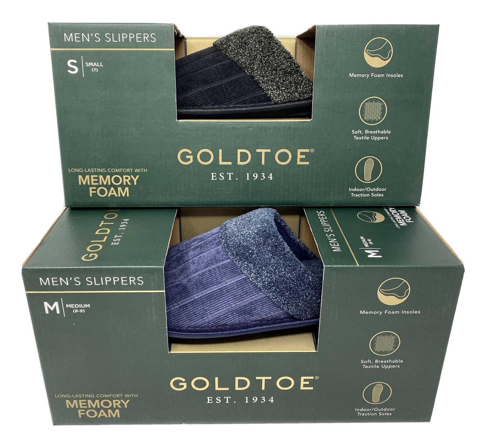 PANTOFOLA D’ORO Gold Pantofole Memory Foam Interno Esterno Uomo NUOVE