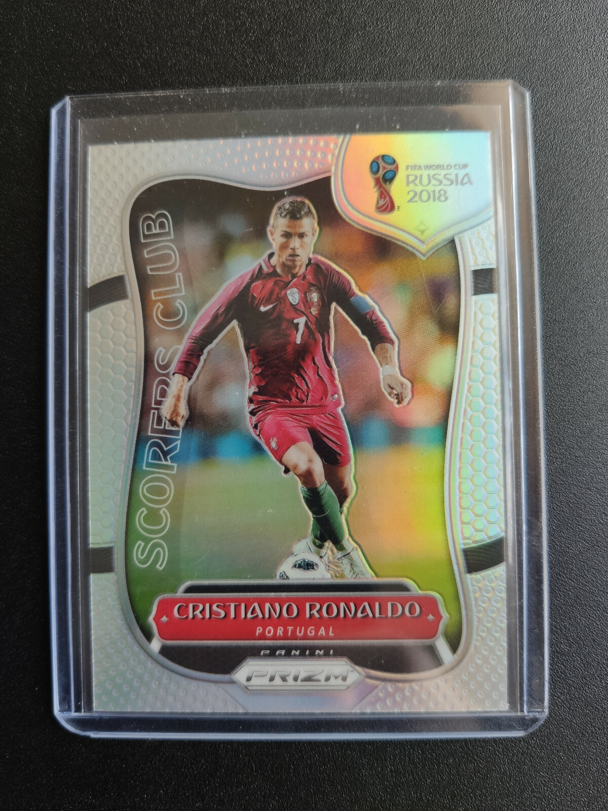 2018 Panini Prizm World Cup Soccer Cristiano Ronaldo Scorers Club Silver SC-16