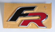 Original SEAT "FR" chrom/rot/schwarz Schriftzug Aufkleber Decal Emblem Logo