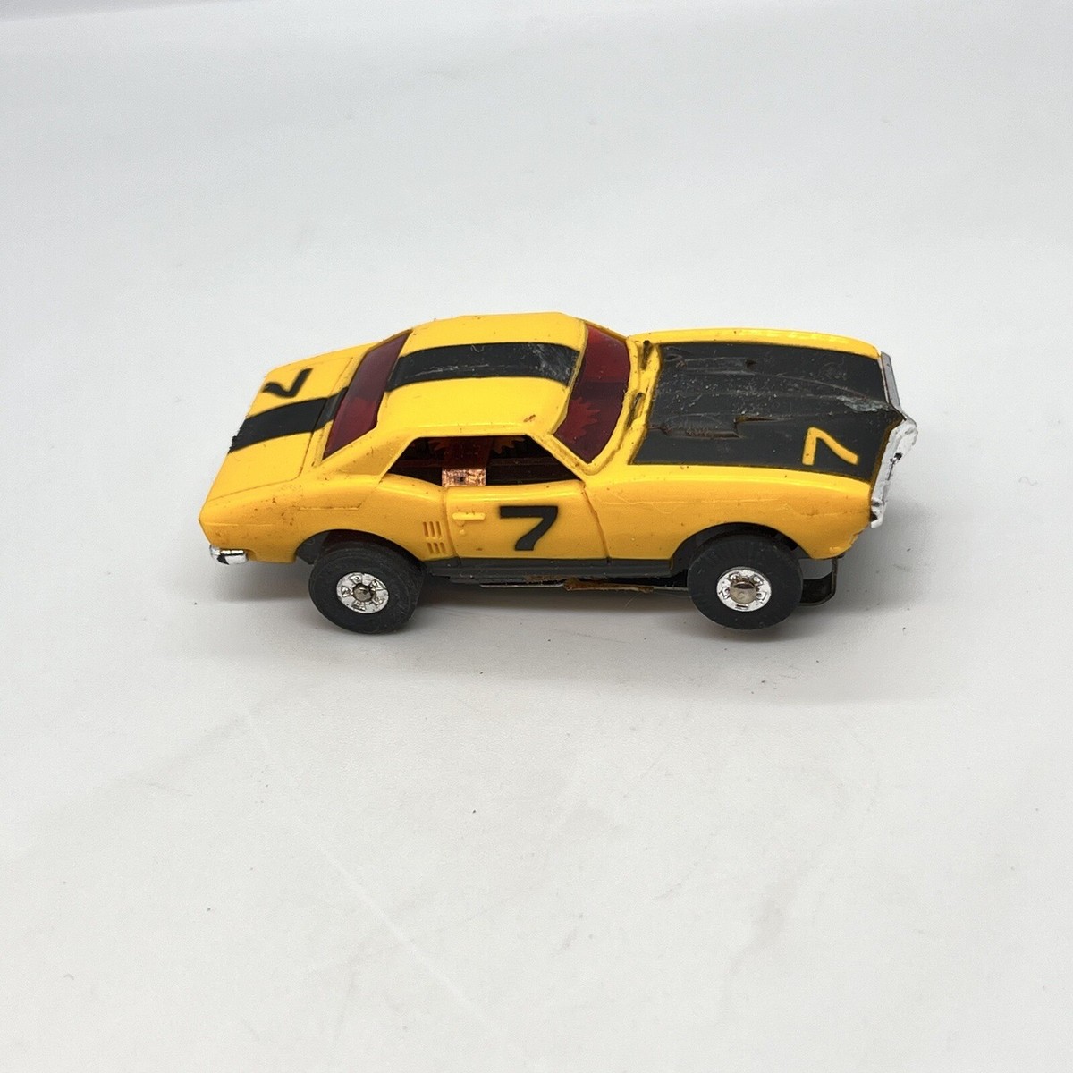AURORA TUFF ONES 1968 PONTIAC FIREBIRD 400 LEMON BLK HO SLOT CAR