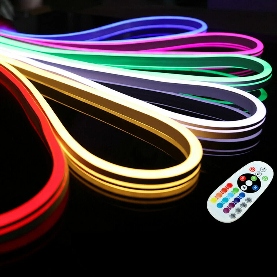 65ft DC12V RGB LED Neon Rope Light Strip Flexible Tube for Boat Car AD Sign Bar - Image 3 of 4
