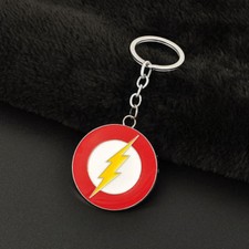 DC COMIC LIGHTING SILVER TONE LARGE KEY CHAIN