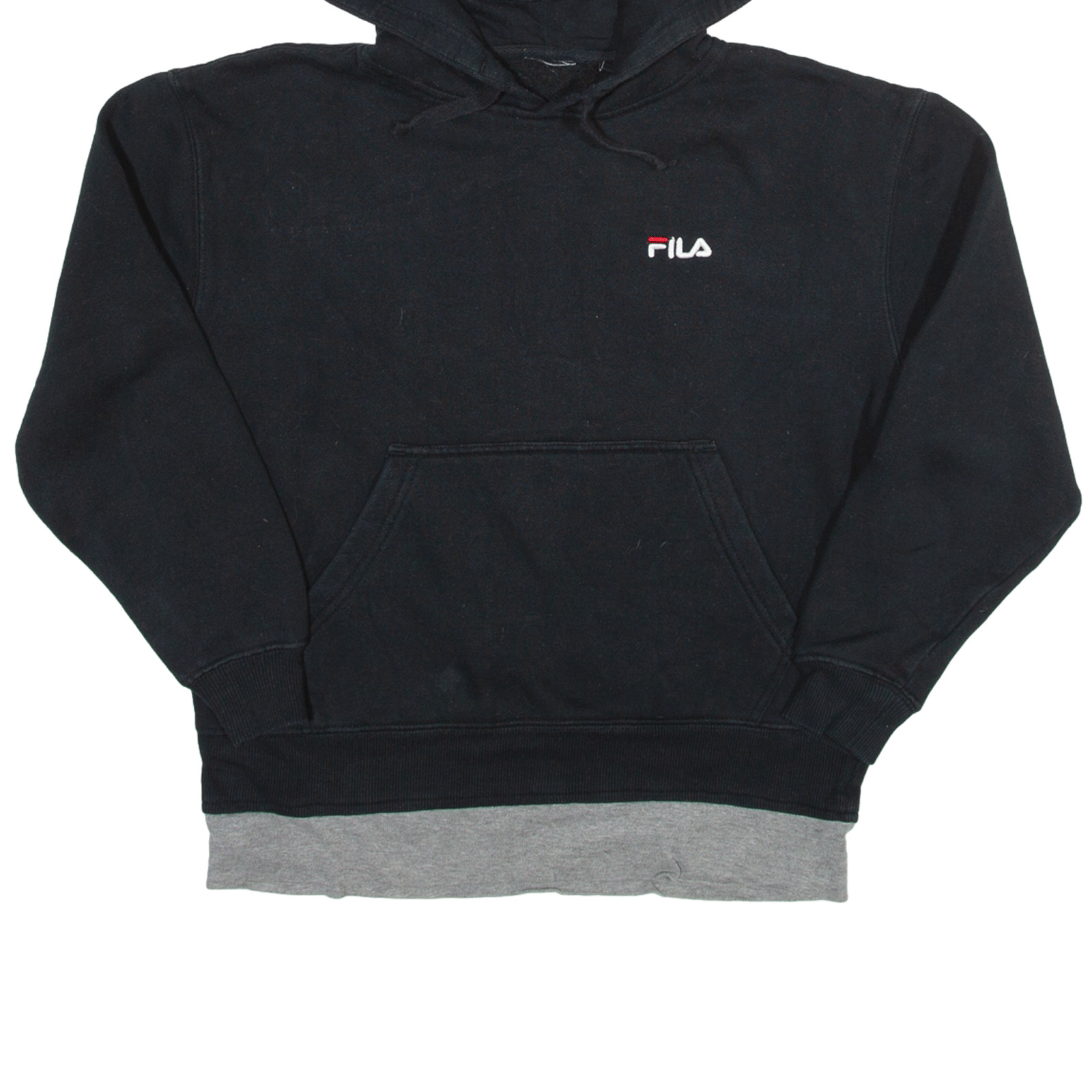 FILA Felpa con Cappuccio Nero Pullover Ragazzo M