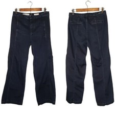 Anthropologie Pilcro and the Letterpress Wide Leg Retro Dark Wash Jeans Size 28