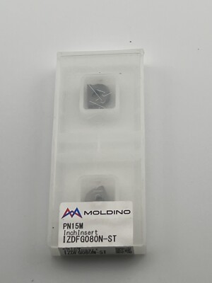 2 NEW MOLDINO CARBIDE INSERTS IZDFG080N-ST . GRADE: PN15M