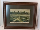 Antique Lithograph Print Currier and Ives The American National Game of Baseball