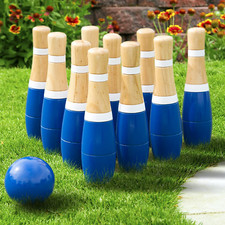 BOLICHE; BOLOS DE MADERA - Interior y Exterior - DIVERSIÓN para ñiños 10 y arriba