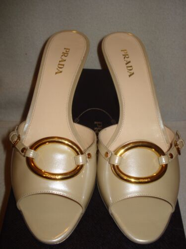 100% AUTHENTIC NEW WOMEN PRADA NUDE VERNICE TAFFE CORDA SANDAL HEELS US 11 - Picture 2 of 5