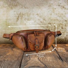 Genuine Leather Fanny Pack Waist Bag Sling - usage example