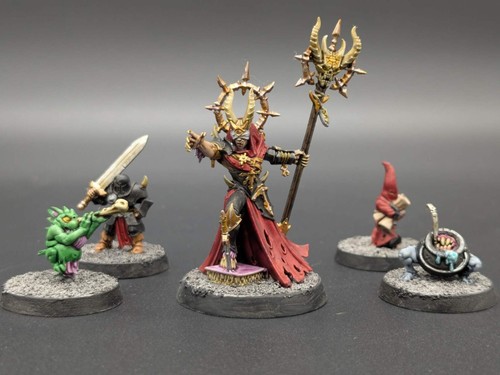 well painted warhammer slaves to darkness Mibyllorr Darkfang Chaos Sorcerer Lord - Picture 2 of 6