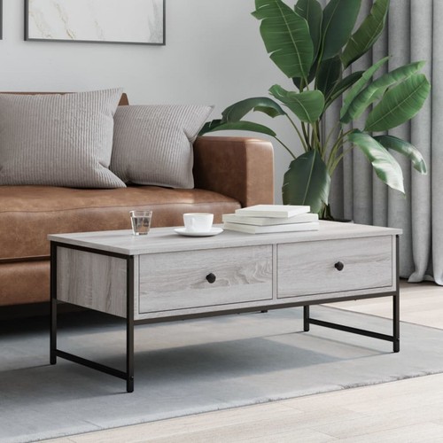 Coffee Table With Storage, Wooden 2-Drawer Living Room Furniture Tea Table - Picture 41 of 51