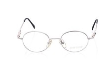Montatura occhiali da vista RAFTING argento asta flessibile 47-19 mm ovale rotonda Made in Italy B6