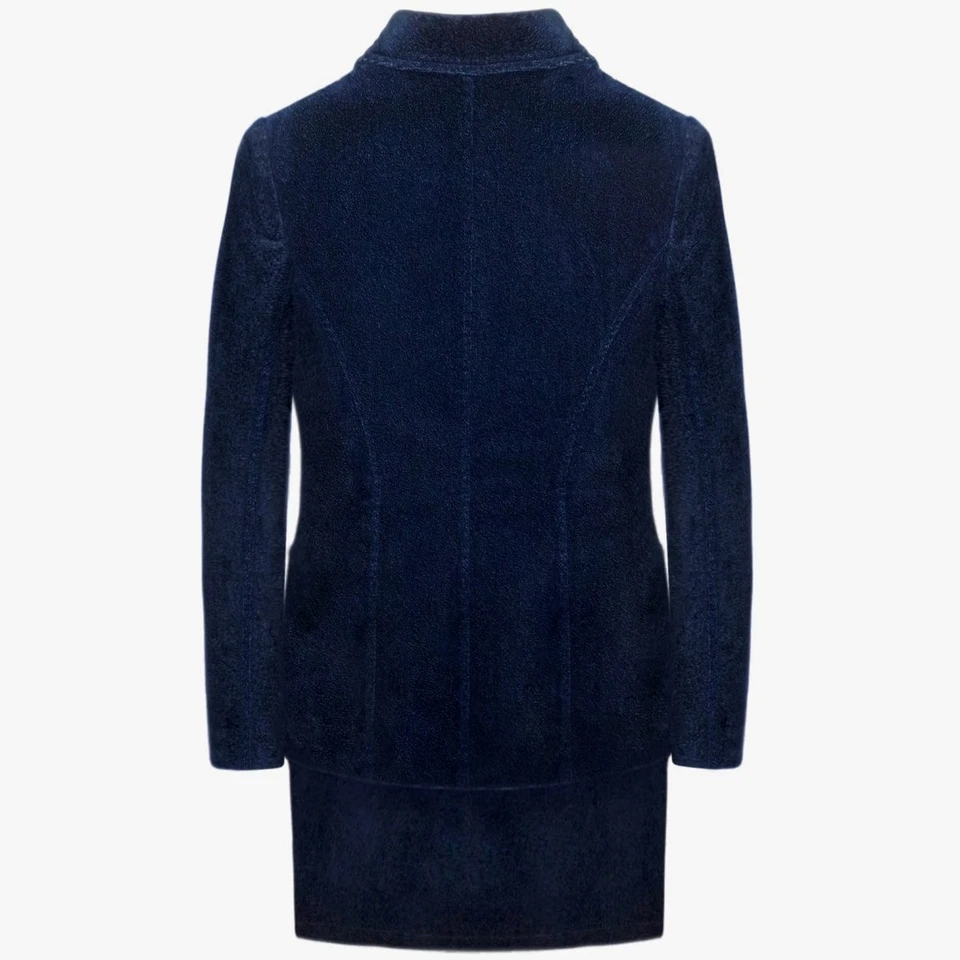 ARMANI JEANS Mujer Falda Traje Talla 40 6 S Mujer Terciopelo Traje Azul Traje Formal S Foto 2 de 4