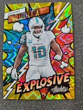 🌟 2023 PANINI Absolute Tyreek Hill #33 GOLD Explosive DOUBLE JERSEY#10/10 Miami