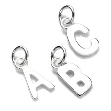 Small 925 Sterling Silver Letter Charms A-Z / Letters / Initials / Alphabet