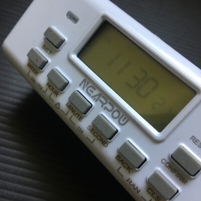 NEARPOW TS20 Digital Timer Dual Outlets 125V 15A/1875W, Size 4''L x1.5''W x1.7''H