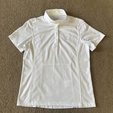 Girls Riding Sport Essential Short Sleeve Show Shirt Size XL White
