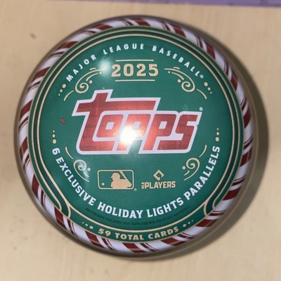 Topps 2025 Holiday MLB Baseball Tin - 59 Total Sports Cards Per Tin - New Sealed