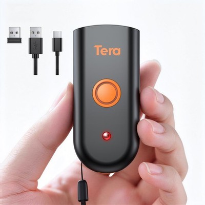 Tera Mini Barcodescanner 3in1 Bluetooth USB 2,4G Funk 1D 2D QR kabellos 1100D