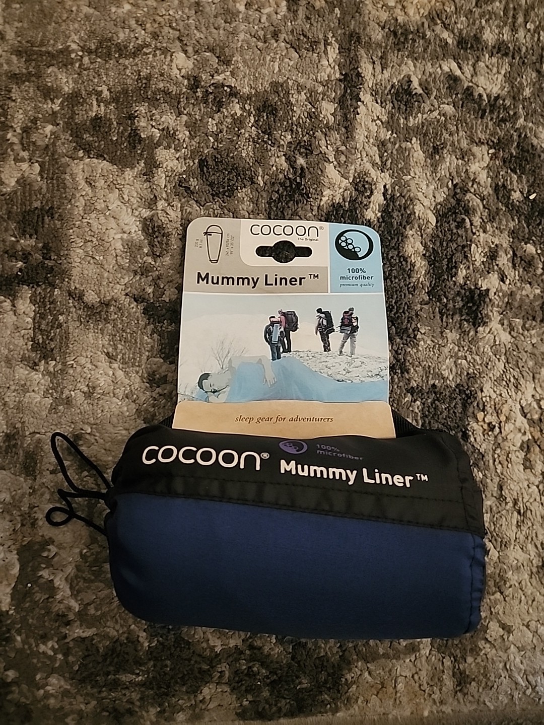 Cocoon Premium Mummy Liner Twilight Blue - Microfiber Sleepi