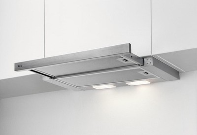 AEG DPB3632S Teleskop-Einbauhaube, Saugleistung 410 mc/h, 1 Motor, 60 cm, Edelst