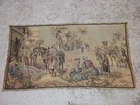 Vintage Arabian Middle Eastern Market Scene Tapestry Made In Belgium 36x19.5"