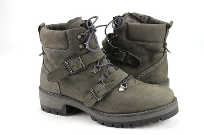Camel Active Gr.38 Uk.5 Damen Stiefel Stiefeletten Boots Khaki  WIE NEU  K 463