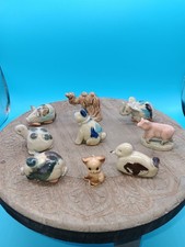 Mini Animal Figurines Lot Of 9 Pre Owned Pigs Elephant Turtle Etc. Please Read