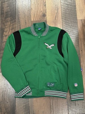 Philadelphia Eagles NFL Men's Kelly Green Full Zip Logo Sweatshirt Jacket - NWT