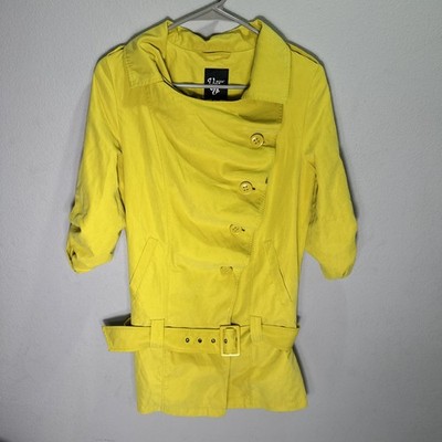 Vero Moda Women s Fashion Jacket S/M ? Coat Pockets Belted Collard Soft Yellow