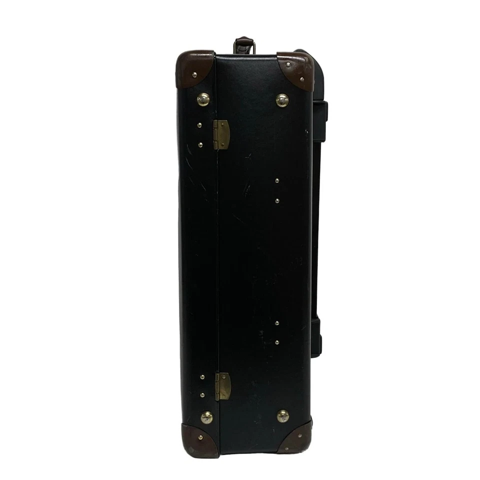 Auténtico estuche trolley GLOBE TROTTER original de 20 pulgadas (aprox. 32L) - Cuero negro Foto 4 de 4