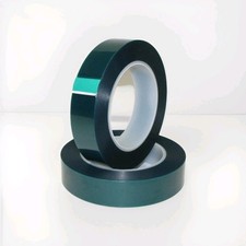 1 Inch x 72 yds - High Temperature Polyester Green Masking Tape for Powder Coat