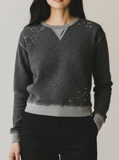 Abercrombie  Fitch Women's Super Destroyed Gray Sweatshirt Size XS